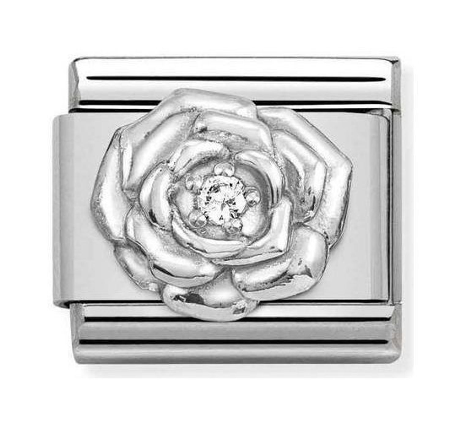 Nomination Link 925 zawieszka Róża z białą cyrkonią 330311 12.jpg